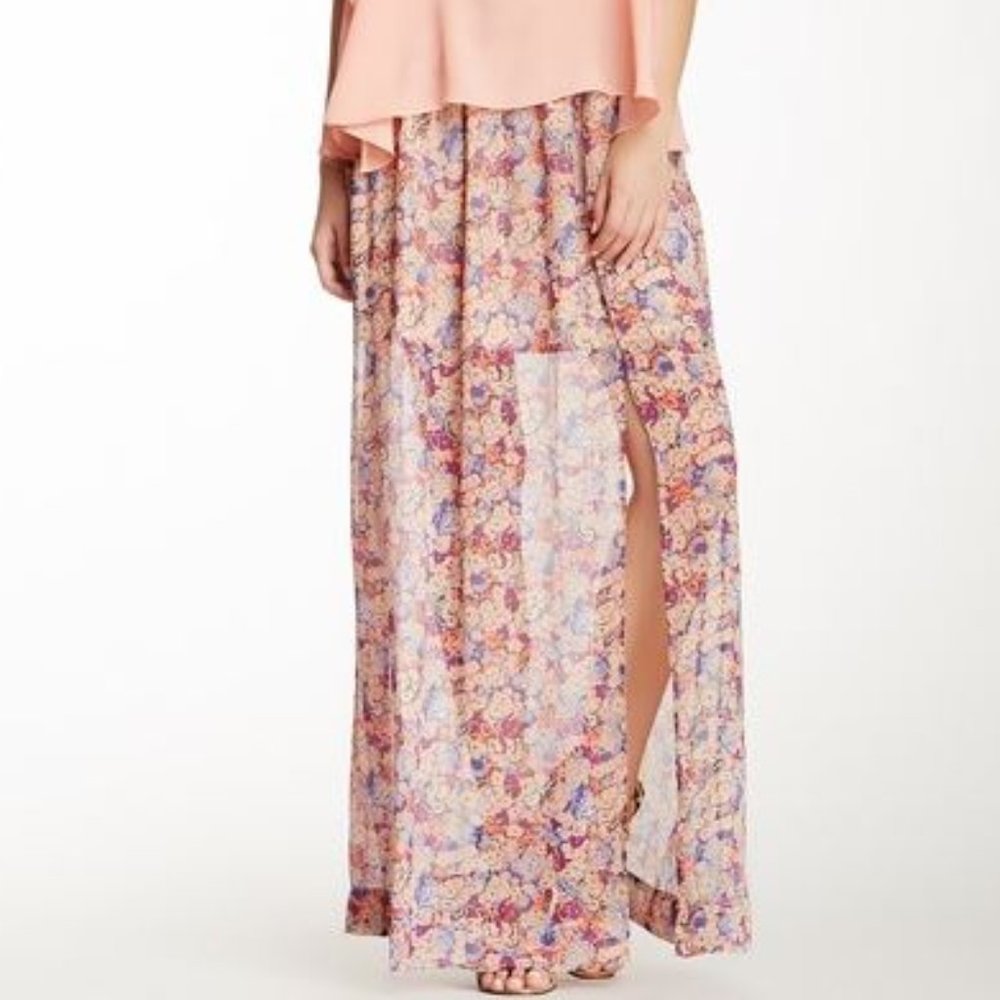 BCBGeneration Floral Maxi Skirt NWT